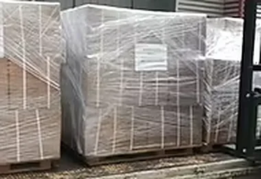 Stretch-wrapped pallets